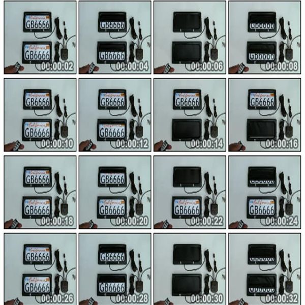 Schwarzer Kfz-Kennzeichenrahmen aus Kunststoff, Plattenrahmen vorne und hinten, Nummernschildrahmen, Stealth-Fernbedienung, Auto-Sichtschutzabdeckung, Fahrzeug, 2-teiliges Set2208