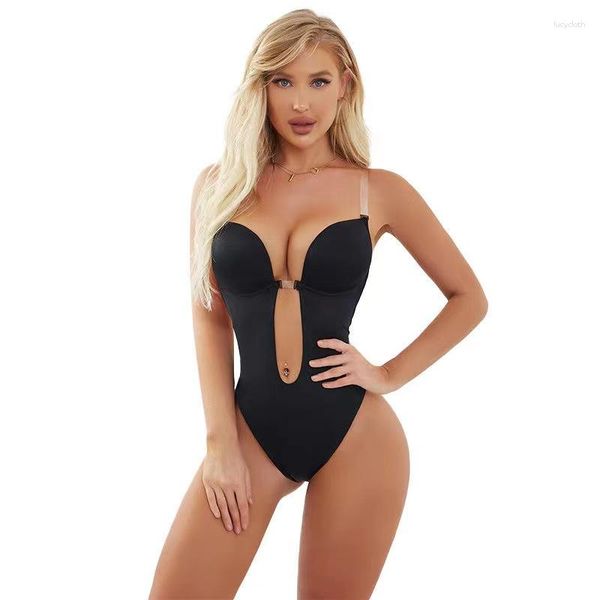 Sutiã invisível modelador feminino vestido de noite peça única modelador de corpo espartilho roupa íntima