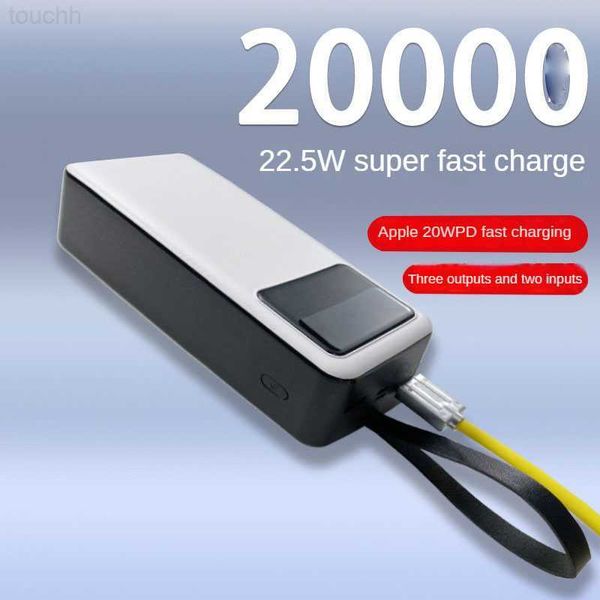 Banche di alimentazione del telefono cellulare 20000 mAh Power Bank portatile 22,5 W Caricatore a batteria esterna di ricarica super veloce per iPhone Samsung Xiaomi L230731