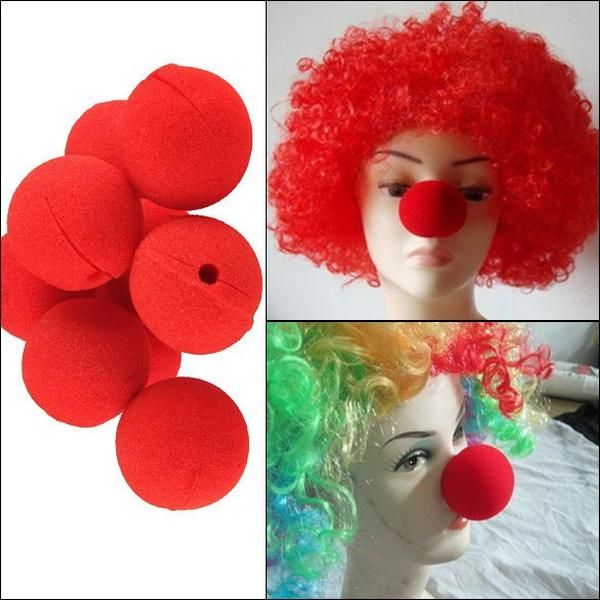 100Pcslot Decorazione Sponge Ball Red Clown Magic Nose per Halloween Masquerade Decoration kids toyZZ