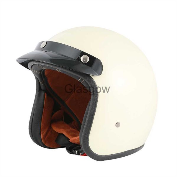 Motorradhelme BLD Vintage Classic Cafe Racer Motorrad Open Face Helm Männer Frauen Chopper Bobber Stil Roller Motorrad Reiten Jet Casco x0731