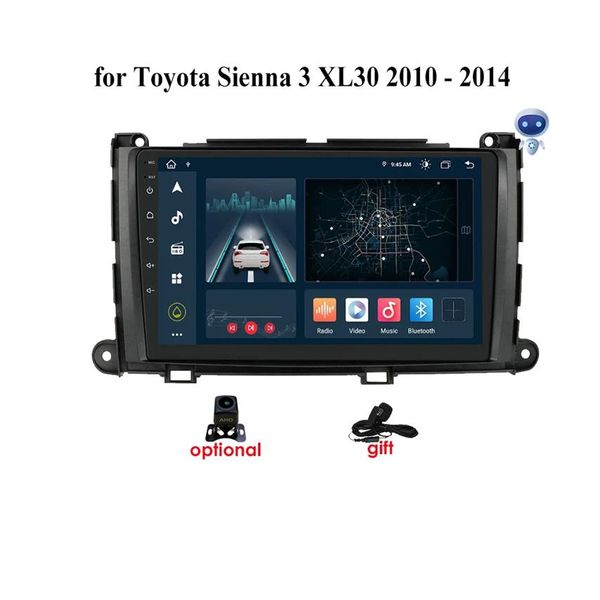 10 1 POLEGADA Rádio do carro Vídeo GPS Navegação para Toyota SIENNA 2010-2014 Android DVD Player com 1G RAM 16G ROM208O