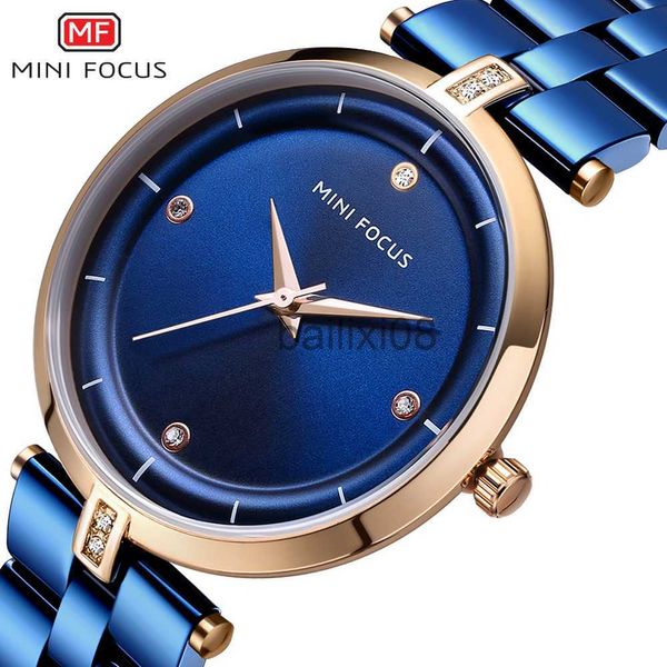 Diğer Saatler Mini Focus Saatler Kadın En İyi Marka Lüks Kuvars Kadınlar Moda Relojes Mujer Paslanmaz Çelik Bayanlar Kuvars Bilek J230728