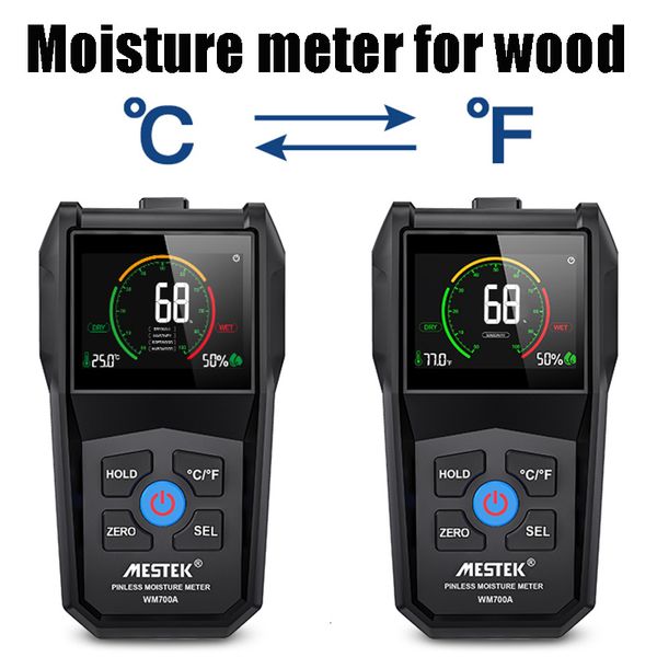 Feuchtigkeitsmessgeräte Mestek Pinless Holzfeuchtemessgerät Hygrometer Holzfeuchtigkeitsdetektor Baumdichte Digitale Holzfeuchtigkeit mit Kalibrierungsfunktion 230731