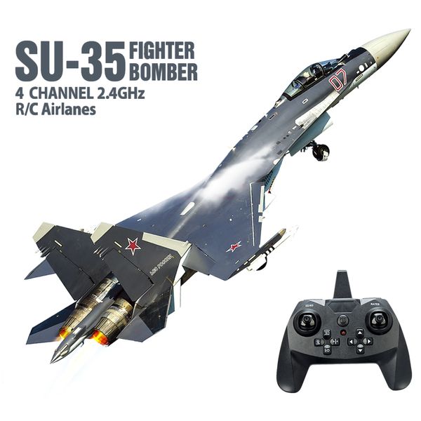 Aeronave Modle SU35 2 4G 4CH Stunt RC Six Axis Remote Control Air Plane 360 Tumbling Easy Flying Fighter Drone Brinquedos para Crianças 230731