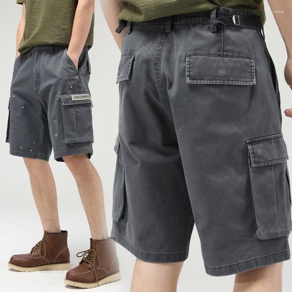 Jeans da uomo Pantaloncini alla moda Cowboy Summer Thin Tide Plus Size Five Pantaloni Tuta casual larga Cargo Short