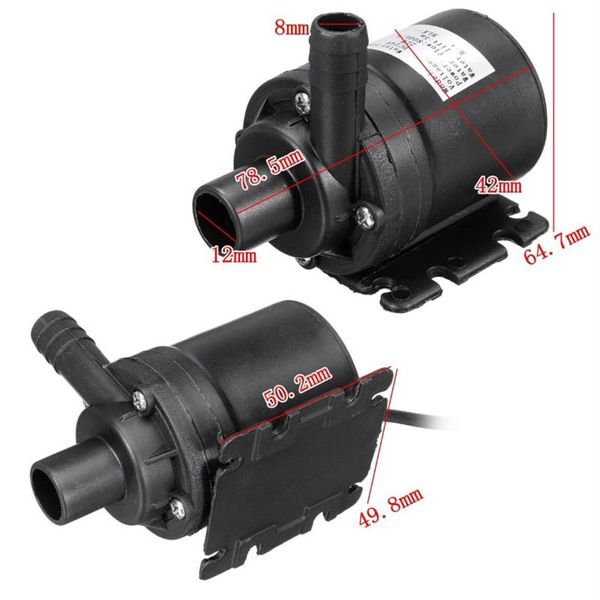 Parçalar 5m Submersible Su Dolaşım Pompası Güneş Isıtıcı Büyük Fırçasız Motor 800L H Asansör 12V 24V308H