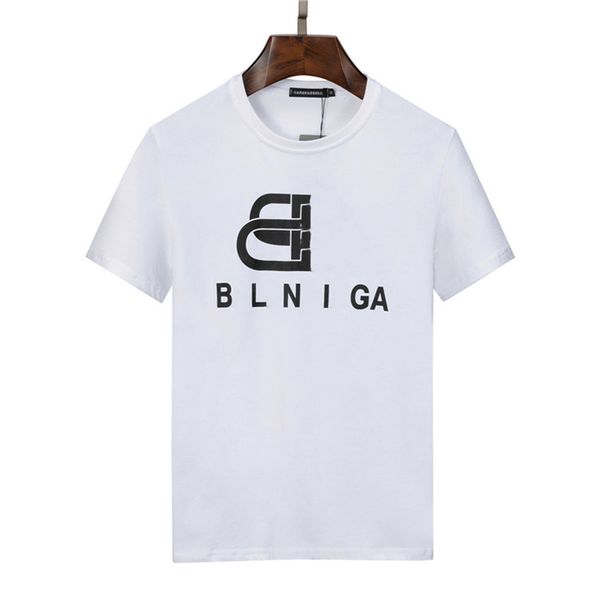 Camiseta 100% algodão de alta qualidade anti-borboto, anti-encolhimento, anti-rugas e absorvente de suor tendência boutique de luxo e nobre unissex casual de verão.