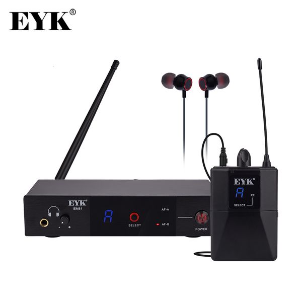 Altre elettroniche EYK IEM81 UHF Wireless In Ear Monitor System Singolo canale 16 frequenze selezionabili Perfetto per cantante Stage Performance DJ 230731