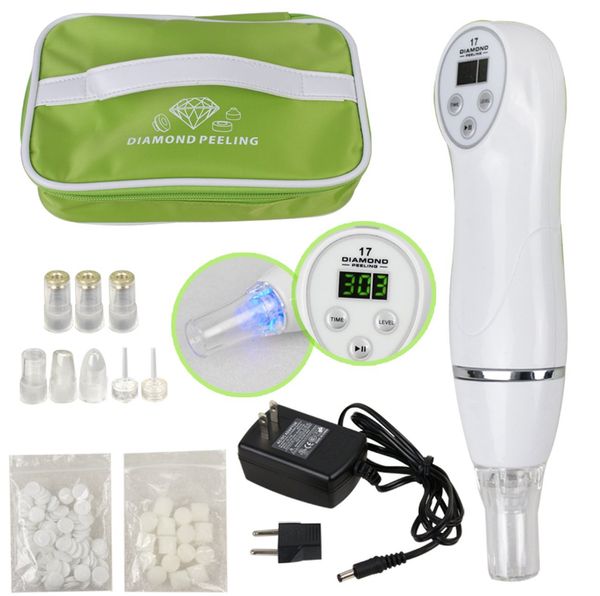 Microdermoabrasione diamantata portatile Dermoabrasione Vacuum Cleansing Macchina per la cura della pelle del viso Mini dispositivo per uso domestico