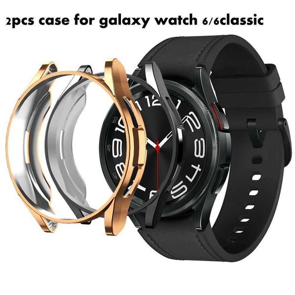 10 peças capas para samsung galaxy watch 6 classic 47mm 43mm case galaxy watch 6 5 44mm 40mm 5 pro 45mm soft TPU protector case cover