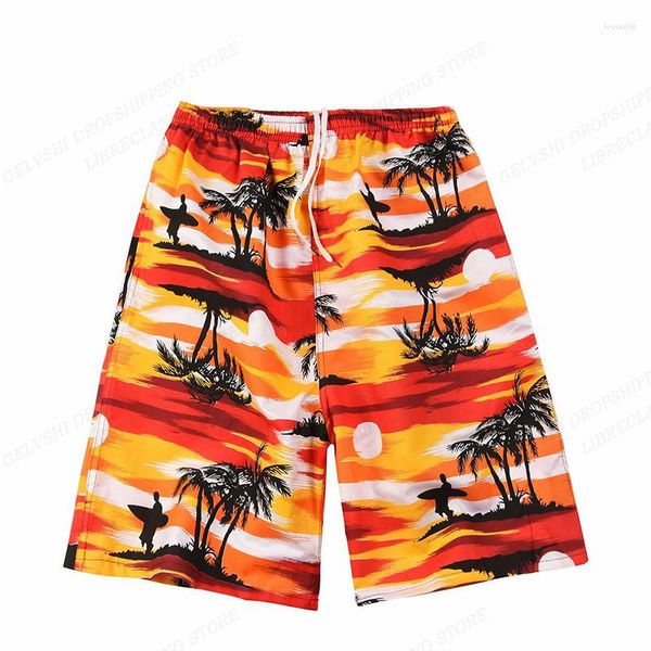 Shorts maschile 2023 Summer Swimwear Coconut Tree Stampa Beach Sexy Trunk Men Swimsuit Surf Surf Storn Short Pants Brief