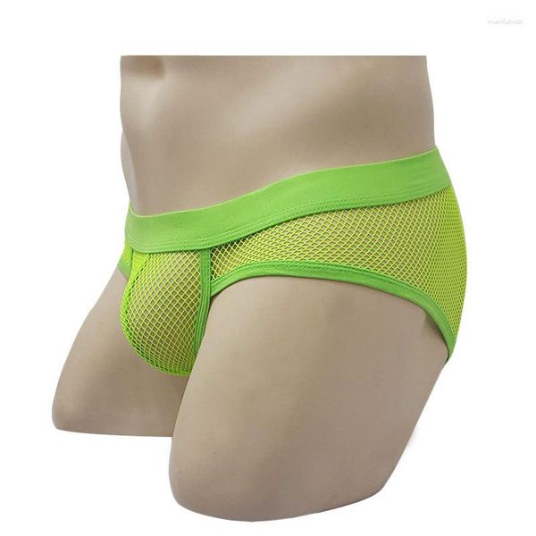 Cuecas Masculinas Engraçadas Cuecas Gays Jovens Convexo Bolsa Calças Malha Lingerie Respirável Cintura Baixa Totalmente Transparente Sexy Shorts