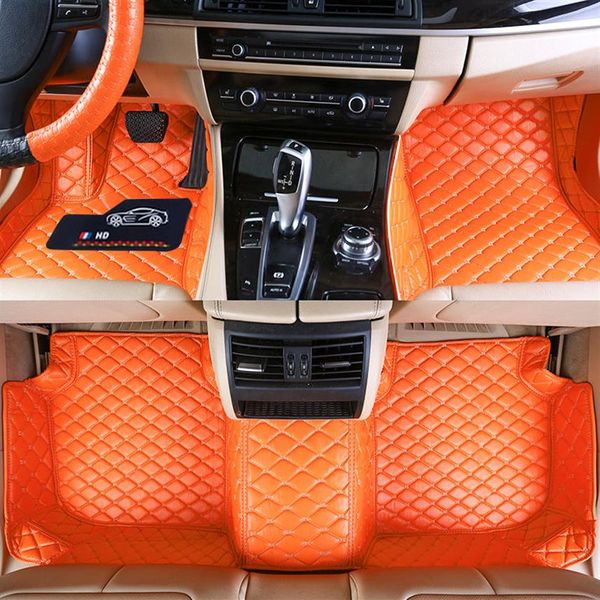 Maßgeschneiderte Auto-Fußmatten, spezielles wasserdichtes PU-Leder, umweltfreundliches Material für viele Automodelle und -marken, 3-teiliges komplettes Set Ma250f