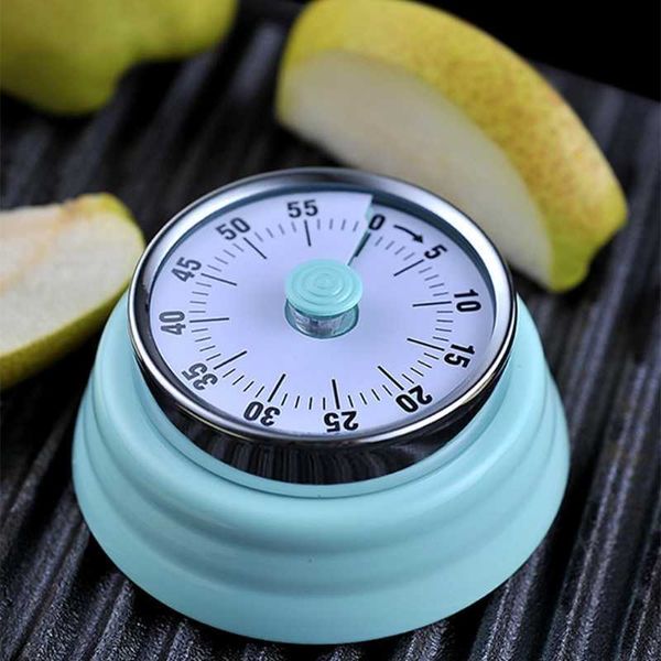 Timer, nessuna batteria, potente magnete, allarme forte, timer da cucina meccanico per cucinare in forno, fare i compiti, studiare fitness per l'auto facciale