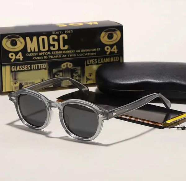 Mode Johnny Depp Lemtosh Stil Sonnenbrille Männer Frauen Vintage Runde Tönung Ozean Objektiv Marke Design transparente Rahmen Sonnenbrille mit Box