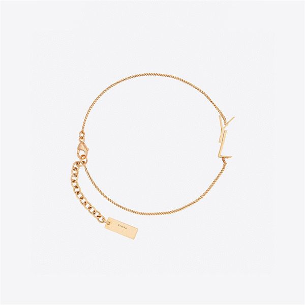 Moda feminina pulseira de marca designer aureate corrente incrustada de ouro pulseiras com fivela de mola correntes de extensão fina joias de mão