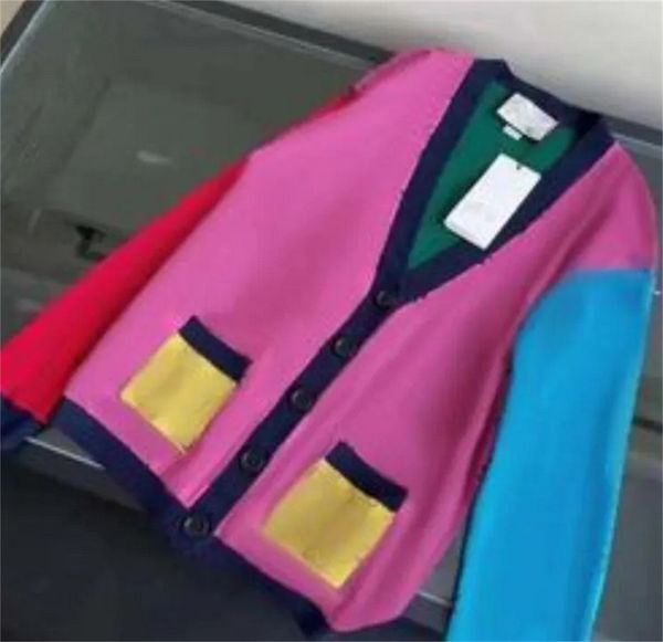 Kadın Sweaters V Boyun Hırka Klasik Tasarımcı Uzun Kollu Kazak Örtü Büyük boy jumper Sıradan Ceket Açık Sokak Giyim Femme Katlar