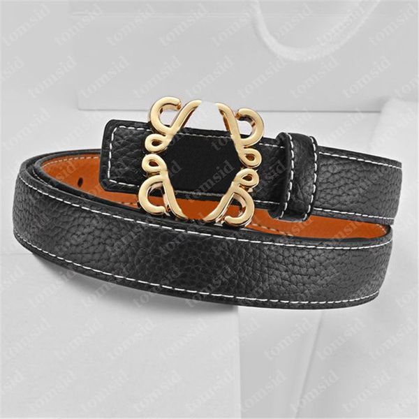 Cintura da donna di lusso Cintura di design con fibbia liscia dorata Cintura da uomo di moda Cintura classica in pelle geometrica Jeans Cintura Ceinture Cintura