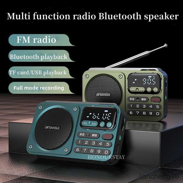 Tragbare Lautsprecher SanSui Multimedia Radio Wireless Bluetooth Tragbare Karte Digitale Musik Outdoor Camping R230731