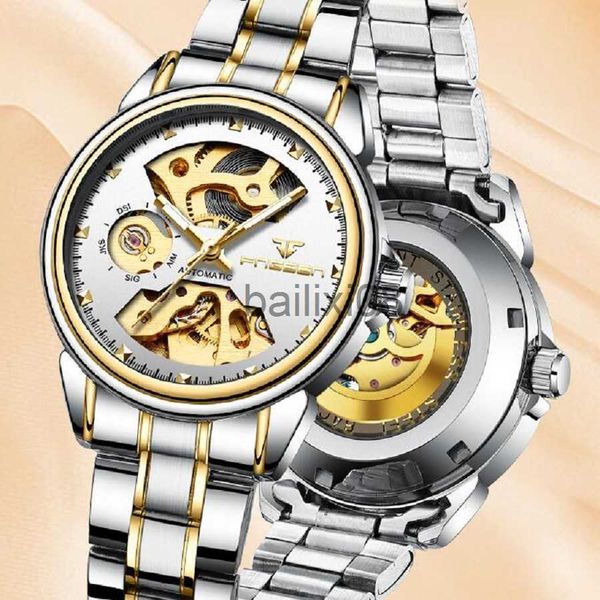 Altri orologi Scheletro Orologi da donna antichi FNGEEN Orologio meccanico automatico di lusso da donna Orologio da polso da donna in acciaio da donna Reloj Mujer J230728