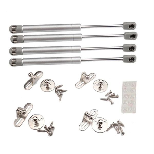 Parçalar 4pcs 100N 22 5lb Braket Ön Kaput Menteşe Çelik RV Pnömatik Evrensel Gaz Yay Asansör Desteği Mobilya Dolabı Dizisi Bar293Q