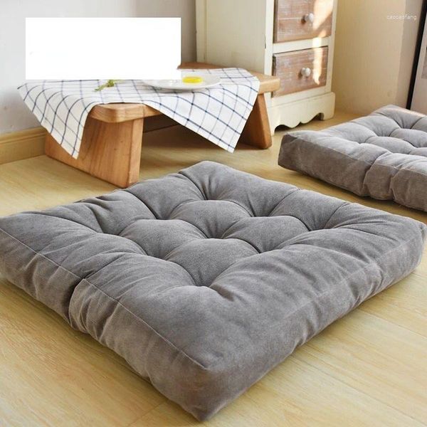 Cuscino Sedia Morbido Esterno Velluto A Coste Peluche Futon Quadrato Tinta Unita Finestra Balcone Yoga Belle Natiche S Ufficio