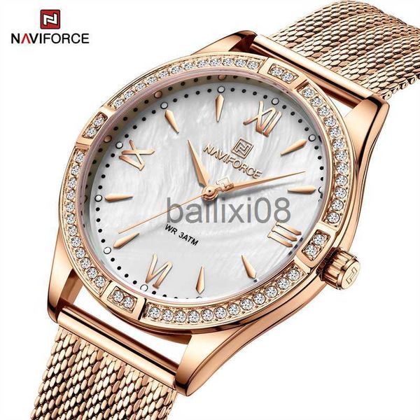 Altri orologi Luxury NAVIFORCE Women Brelet Quartz Orologi Fashion Waterproof Ladies Watch Delicato quadrante semplice Orologio da polso Relogio Feminino J230728