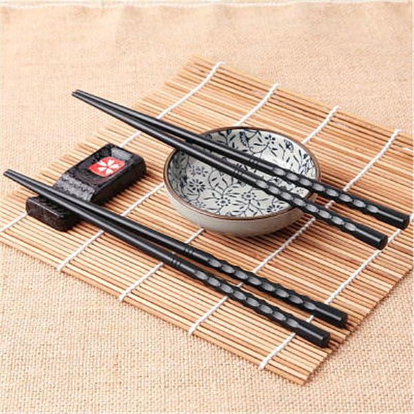 Pauzinhos 1 par Portátil Sushi Chop Sticks Conjunto de presentes para aprendizes de pauzinhos chineses requintados acessórios de cozinha antiderrapantes