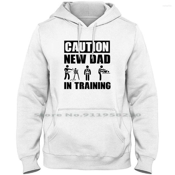 Moletons Masculinos Caution Dad In Trainning Moletom com Capuz Pai e Filha Filho Train Rain Papa