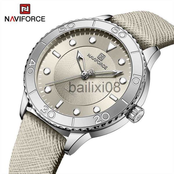 Andere Uhren NAVIFORCE Neue Design Damen Armbanduhr Mode Frauen Kleid Uhr Hohe Qualität Casual Uhr Wasserdichte Weibliche Leder Uhr J230728