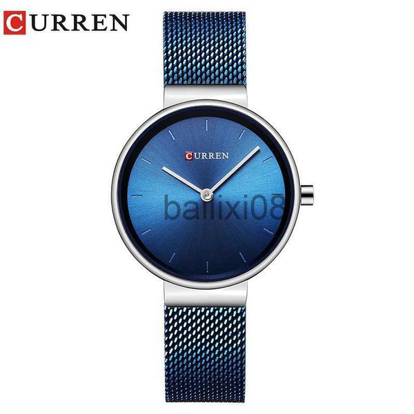 Andere Uhren CURREN Armbanduhr Damenuhren Luxusmarke Stahl Damen Blau Quarz Damenuhren Sport Relogio Feminino Montre Femme 9016 J230728