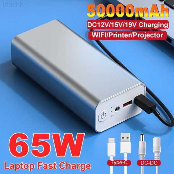 Handy-Powerbanks PD65W Laptop Power Bank Schnellladung für PD QC AFC FCP PPS 50000 mAh Powerbank Externer Akku für Tablet Smartphone Switch L230731