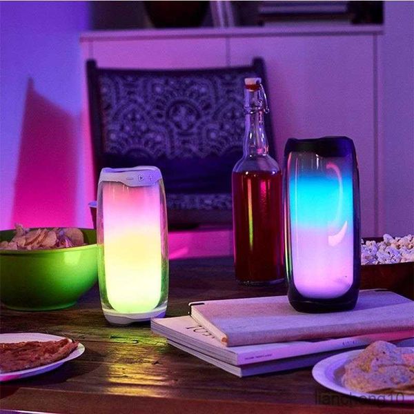 Alto-falantes portáteis PULSE Bluetooth portátil sem fio à prova d'água Display de luz estéreo LED luz respiratória Bluetooth R230731