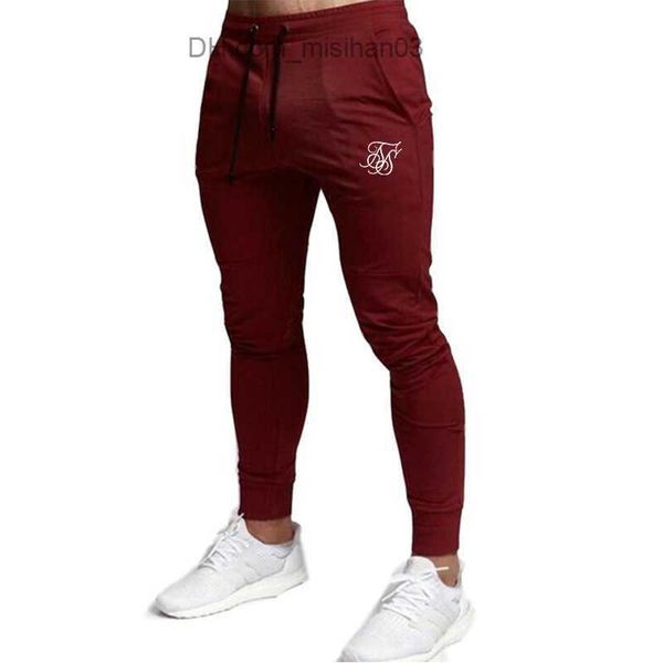 Мужские брюки Sik шелковые мужские фитнесные брюки с пружинными эластичными брюками спортивные брюки Z230801
