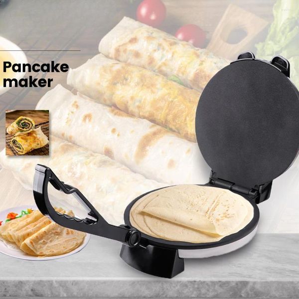 Máquina de fazer pão elétrica OXPHIC máquina de panqueca elétrica 10 polegadas/25 cm cozinha bolo rolinho primavera ROTI máquina de burritos 1800 W