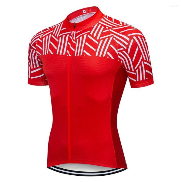Jaquetas de corrida masculina 2023 Camisa de ciclismo Equipe de bicicleta Verão Manga curta Downhill MTB Roupas de bicicleta Ropa Ciclismo Maillot Camisa de secagem rápida