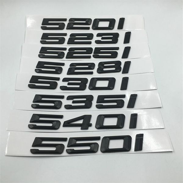 ABS 520i 523i 525i 528i 530i 535i 540i 550i bagagliaio posteriore emblemi distintivo lettere nere per BMW serie 5 E60 E61 F11 Emblem264l