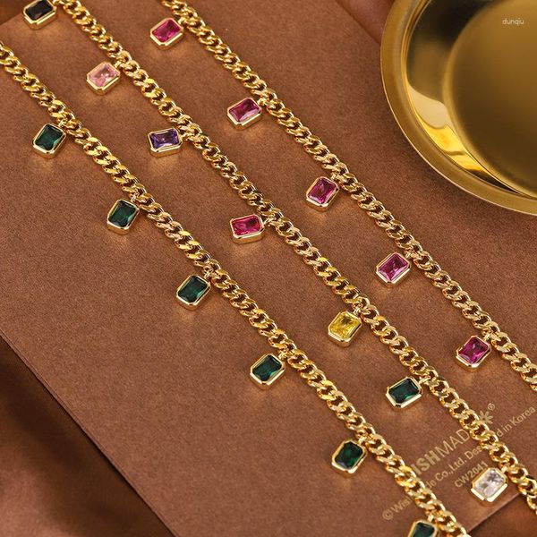 Cluster Ringe Marke Echte Luxus Echte Juwelen Online Rot Frauen Personalisierte Farbe Passenden Zirkon 5 7 Halskette Temperament Weiblich