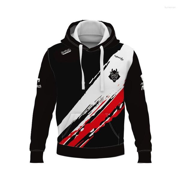 Мужские толстовка G2 Escap Lec CSGO 2 Sweat Hoodie Мужская модная команда команды Джерси Пулвер