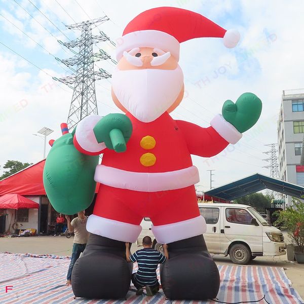 Großhandel für Außenwerbung, aufblasbare Spiele, Aktivitäten, 12 m, 40 Fuß, riesige aufblasbare Weihnachtsmann-Hüpfburgen, Luftballons für sogar