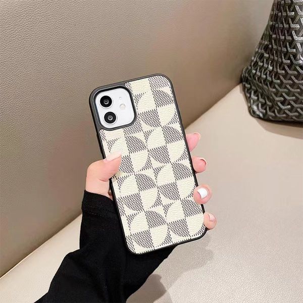 Роскошный кожаный телефон Дизайнер для iPhone 14 11 12 13 Pro Max 12 13 Mini 7 8 Plus X XS XR Fashion Floral Print Case Iphone 13 Promax