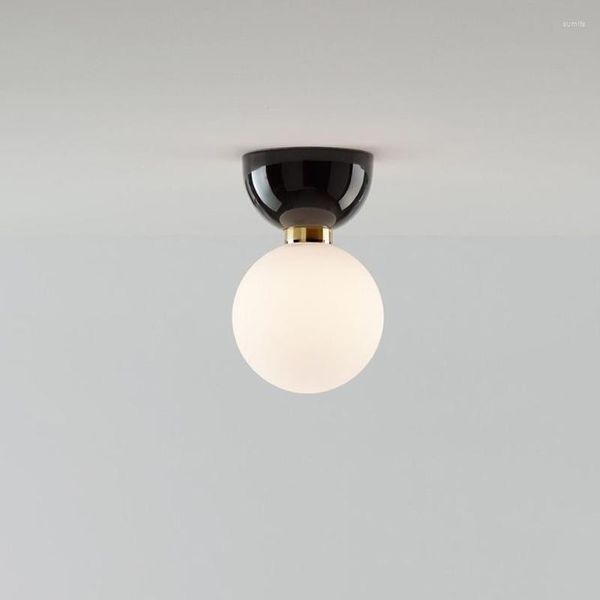 Lampada da parete italiana nordica creativa sfera di vetro corridoio soffitto arte ingresso guardaroba designer