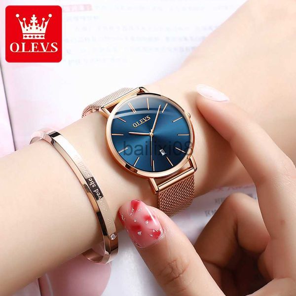 Altri orologi OLEVS New Rose Gold White Women Watch Orologi al quarzo casual Ladies Top Brand Orologio da polso femminile Girl Clock J230728