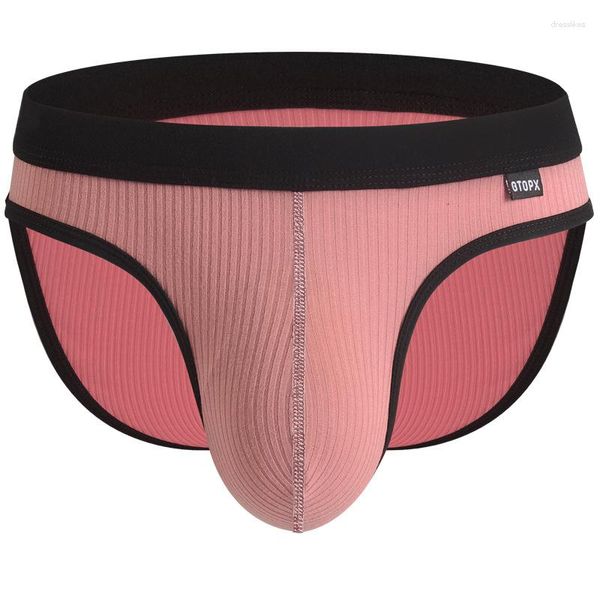 Cuecas Men's Thread Tecido Confortável Respirável Sexy Underwear Big Bag U Convexo Cuecas Moda Masculino Suave Íntimo Legal