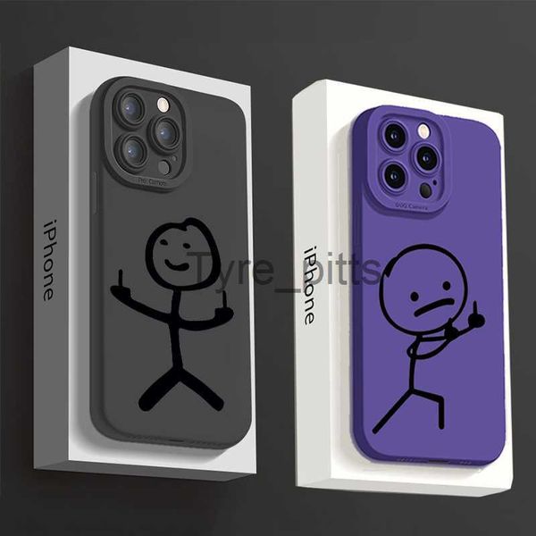 Mobiltelefonfälle Cartoon Matchman-Telefonhülle für iPhone 13 12 11 14 Pro Max Mini XR XS X 7 8 Plus SE2020 Stoßfeste matte weiche TPU-Silikonabdeckung x0731