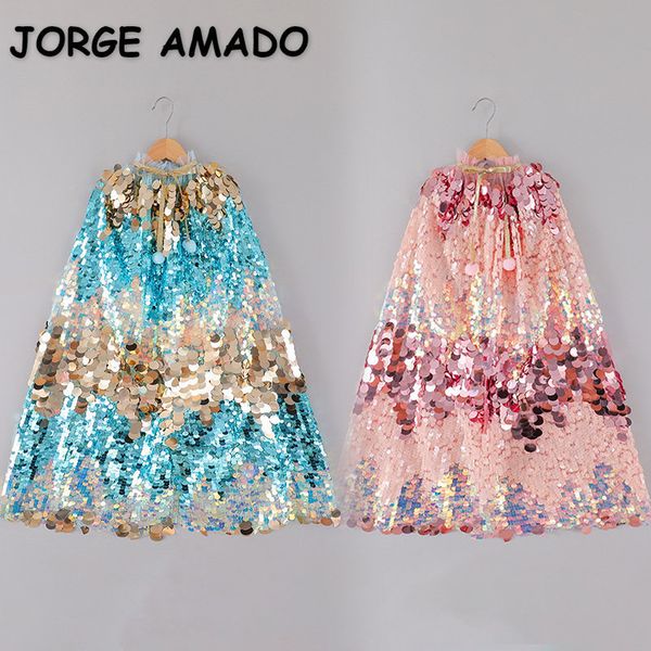 Casacos Capa Halloween Bebé Meninas Capas Natal Crianças Lantejoulas Gola Redonda Ponchos Princesa nascido Acessórios E6152 230731