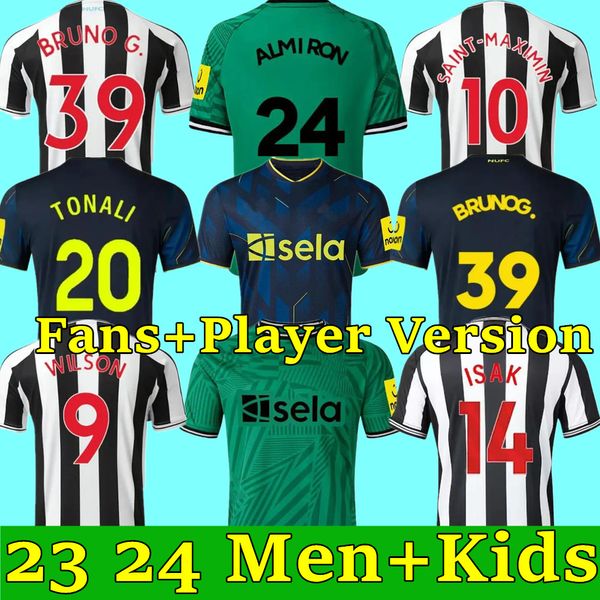 23 24 Maglia da calcio WOOD 2023 2024 BRUNO G. WILSON SHELVEY ALMIRO 2023 Away Black TRIPPIER Maglie da calcio MAXIMIN Kit da uomo Attrezzatura per bambini