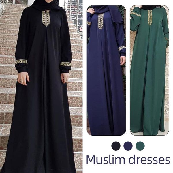 Этническая одежда леди -мусульманские платья модная индейка Ислам Абайя Кафтаны Молитвенная одежда Исламское африканское африканское платье макси Кафтан Джилбаб