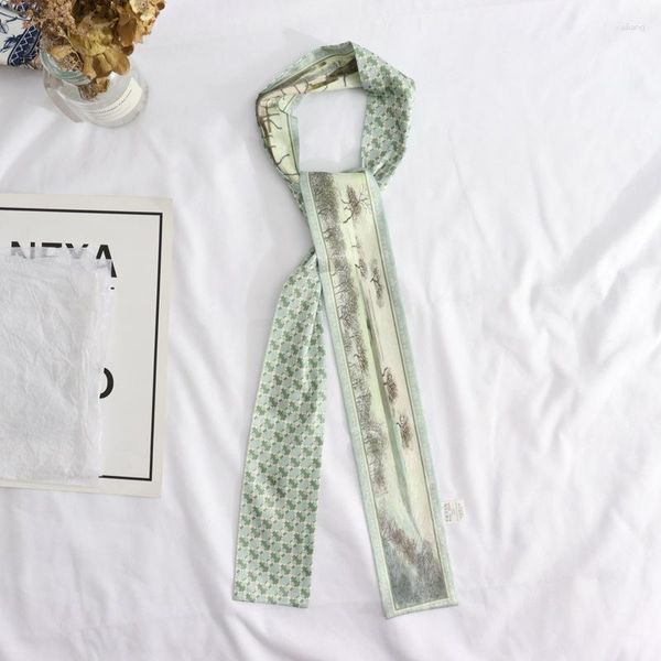 Sciarpe Summer Fashion Retro Print Design Ribbon Cintura multiuso per fascia da donna